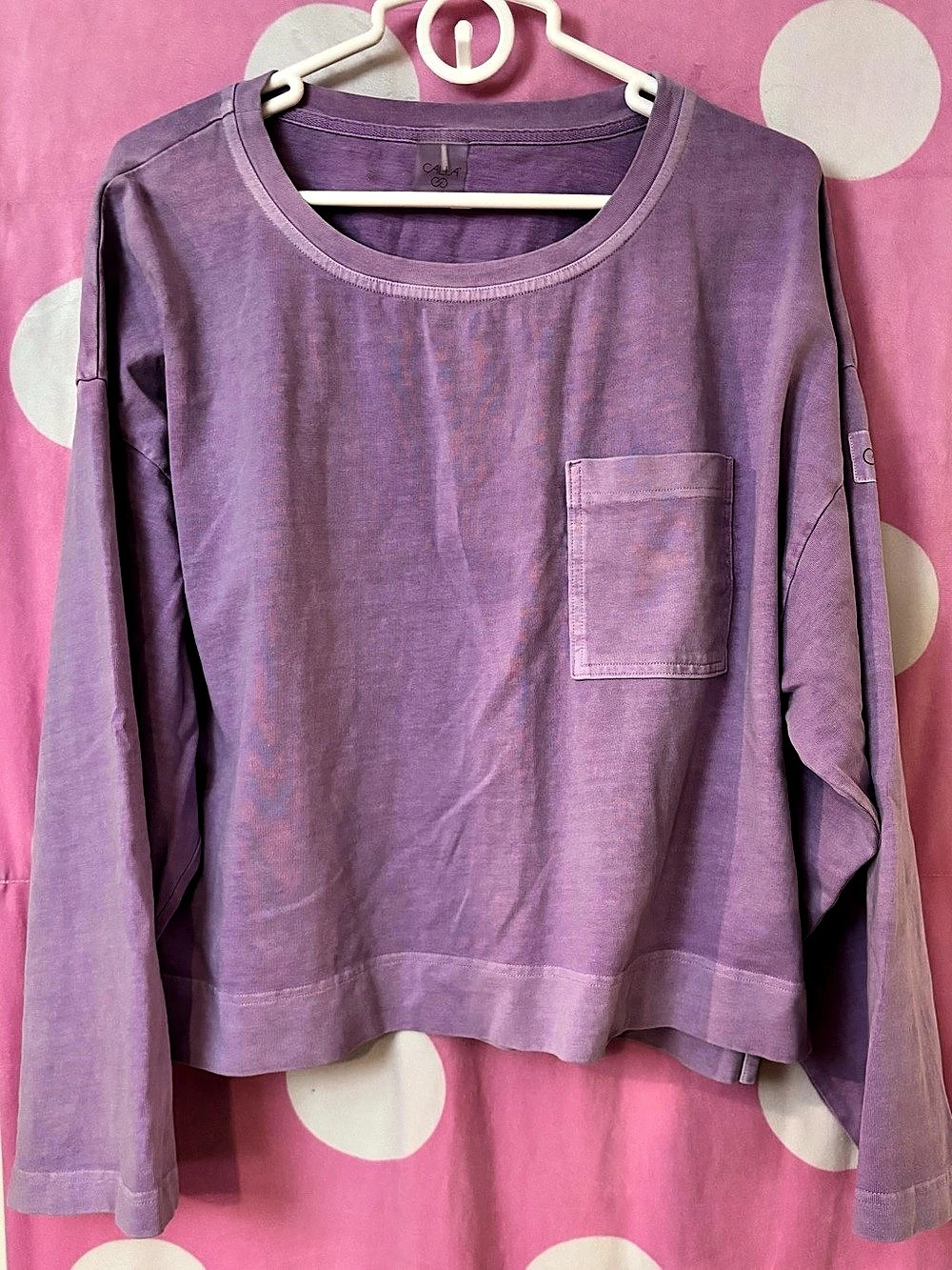 CALIA Lavender cropped relaxed fit top